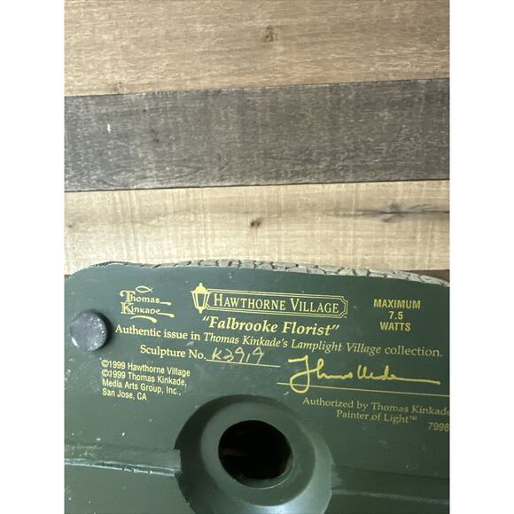 Hawthorne Thomas Kinkade Lamplight Village "Falbrooke Florist" - Picture 5 of 5